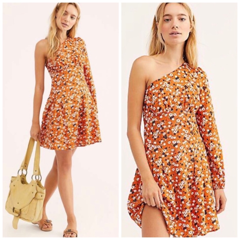 Free People Mini Jules Dress One Shoulder 4-S
